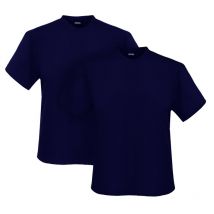 Adamo - Lot De 2 T-shirts Adamo Coton Avec Manches Courtes Et Col Rond Bleu Marine - Bleu Marine