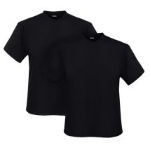 Adamo - Lot De 2 T-shirts Avec Manches Courtes Et Col Rond Adamo Coton Noir -