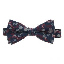 Jack & Jones Premium - Noeud-papillon Premium Bleu Marine Fleuri - Marine