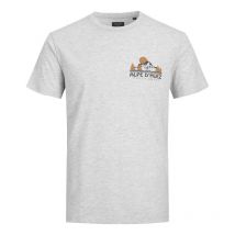 Jack & Jones Premium - Tee-shirt Col Rond à Manches Courtes Jack & Jones Premium En Coton Blanc Chiné - Blanc
