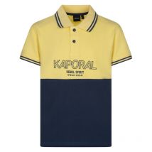 Kaporal Junior - Polo Junior Garçon Avec Manches Courtes Et Col Français Kaporal Jaune Bicolore - Jaune