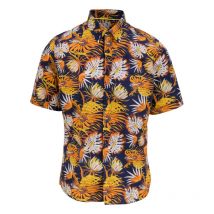 J & Joy - Chemise Avec Manches Courtes Et Col Américain J&joy Coton Marine - Marine