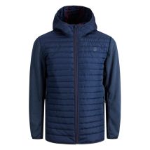 Jack & Jones + - Doudoune à Capuche Avec Manches Longues Et Col Montant + Capuche Jack & Jones + Multi Quilted Jacket Marine Matelassée - Marine
