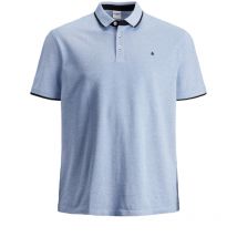Jack & Jones + - Polo Jack & Jones + En Coton Bleu Ciel Avec Logo à Coupe Droite Paulos - Bleu