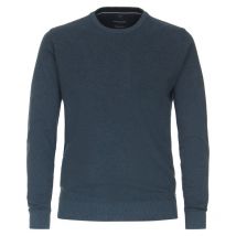 Casa Moda - Pull Casa Moda Coton Mélangé Avec Manches Longues Et Col Rond Pétrole Chiné - Pétrole