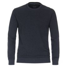 Casa Moda - Pull Casa Moda Coton Mélangé Avec Manches Longues Et Col Rond Marine Chiné - Marine