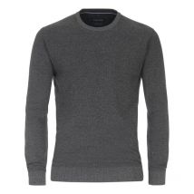 Casa Moda - Pull Casa Moda Coton Mélangé Avec Manches Longues Et Col Rond Gris Chiné - Gris