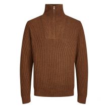 Jack & Jones Premium - Pull Col Camionneur Premium En Coton Avec Manches Longues Camel - Camel