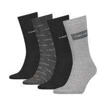 Calvin Klein Jeans Accessoires - Lot De 4 Paires De Chaussettes Calvin Klein Noires - Noires