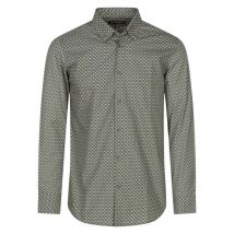 Bo - Chemise Bande Originale Coton Avec Manches Longues Et Col à Revers Courts Kaki - Kaki