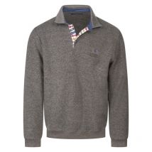 Ethnic Blue - Sweat Ethnic Blue Avec Manches Longues Et Col Polo Taupe - Taupe