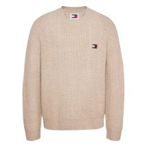 Tommy Jeans - Pull Tommy Jeans Avec Manches Longues Et Col Rond Beige - Beige