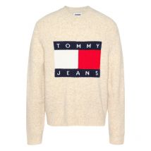Tommy Jeans - Pull Tommy Jeans Avec Manches Longues Et Col Rond Beige - Beige