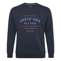North 56°4 - Sweat North 56°4 Grande Taille Coton Avec Manches Longues Et Col Rond Marine - Marine
