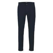 Premium By Jack & Jones - Pantalon Premium Marco Bowie Coton Marine Motifs Chevrons - Marine