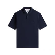 Tommy Hilfiger Big &tall - Polo Tommy Hilfiger Big & Tall Coton Biologique Avec Manches Courtes Et Col Boutonné Marine - Bleu Foncé