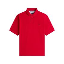 Tommy Hilfiger Big &tall - Polo Tommy Hilfiger Big & Tall Coton Biologique Avec Manches Courtes Et Col Boutonné Rouge - Rouge