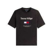 Tommy Hilfiger Big &tall - T-shirt Tommy Hilfiger Big & Tall Coton Avec Manches Courtes Et Col Rond Noir - Noir