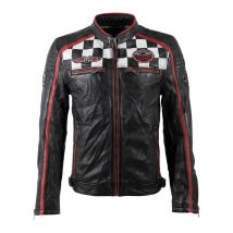 Mauritius - Blouson Mauritius Cuir De Mouton Avec Manches Longues Et Col Rond Noir - Noir