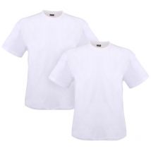 Adamo - Lot De 2 T-shirts Avec Manches Courtes Et Col Rond Adamo Coton Blanc -