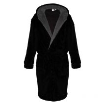Duke - Robe De Chambre Duke Noir à Capuche -