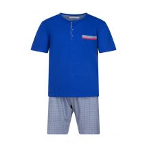 Christian Cane - Pyjama Court Christian Cane Elias En Coton Bleu Marine -