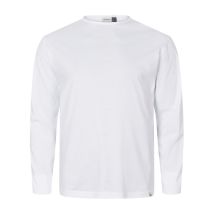 North 56°4 - T-shirt North 56°4 En Coton Avec Manches Longues Et Col Rond Blanc -