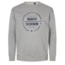 North 56°4 - Sweat Col Rond North 56°4 En Coton Gris -