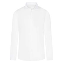 Bo - Chemise Coupe Ajustée Et Col Français Bande Originale En Lin Et Coton Blanche - Blanche