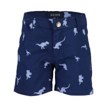 Blue Seven - Short Blue Seven En Coton Bleu Marine Avec Un Imprimé Dinosaure Bleu Clair - Marine