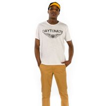 Daytona 73 - T-shirt Daytona Avec Manches Courtes Et Col Rond Blanc - Blanc