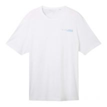 Tom Tailor + - T-shirt Tom Tailor + Grande Taille Coton Avec Manches Courtes Et Col Rond Blanc - Blanc