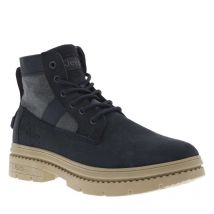 Jeep ® - Bottines à Talon Plat Jeep ® En Cuir Bleu Marine - Bleu Marine