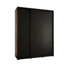 Abiks Meble Armoire à portes coulissantes Davos 1 235.2 x 190 x 45 3 portes coulissante (Noir/Noir/Noir)  Noir