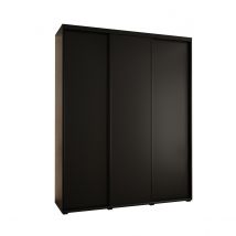 Abiks Meble Armoire à portes coulissantes Davos 1 235.2 x 190 x 60 3 portes coulissante (Noir/Noir/Noir)  Noir