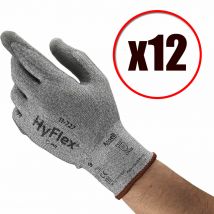 Ansell Lot de 12 paires de gants de travail en PU tricot Hyflex 11-727 EN388
