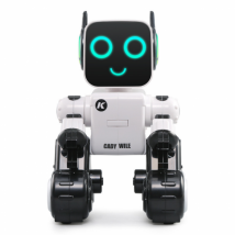 chronotech Robot Télécommandé RC pour Enfants, Jouet Robotique Rechargeable de Contrôle du Son Tactile Sonore, Meilleur Cadeau(Blanc)