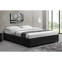 Concept Usine Cadre de lit noir avec coffre de rangement intégré -160x200 cm KENNINGTON  Noir