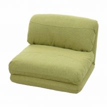 Decoshop26 Matelas fauteuil-lit pliant fauteuil de relaxation dossier réglable tissu vert 04_0003100  Vert