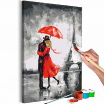 Decoshop26 Tableau à peindre soi-même peinture par numéros motif Sous le parapluie 40x60 cm 11_0012466