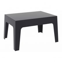 Decoshop26 Table basse de jardin en plastique noir 50x70x43 cm MDJ10173