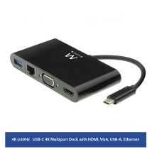 Ewent Station d'acceuil Ewent EW9827 USB C HDMI VGA RJ45 4K 5 Gbps