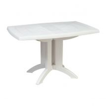 Grosfillex Table de Jardin Vega Pliante Blanc 118 x 77 cm  Blanc