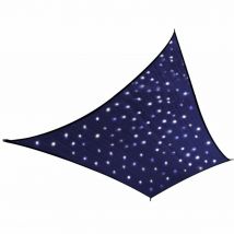 Jardiline Voile d'ombrage avec leds intégrées Ciel étoilé Rectangulaire 3 x 2 m.  Bleu
