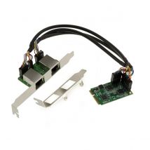 Kalea-Informatique Carte Mini PCIe MiniPCIe - 2 ports 2.5 Gigabit RJ45 LAN ETHERNET  1G 2.5G