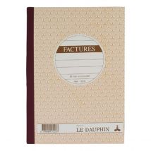 Le Dauphin Cahier de facture Manifold Le Dauphin autocopiant 14,8 x 21 cm 50 pages triple exemplaires