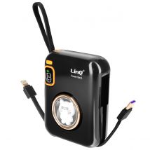Linq Batterie de Secours 15000mAh Double Connectivité USB C et Lightning LinQ Noir