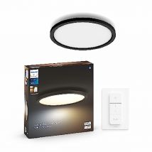 marque generique Philips Hue White Ambiance, plafonnier LED connecté Aurelle, compatible Bluetooth, 24.5W, fonctionne avec Alexa, Google Assistant et Apple Homekit  Noir