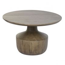 Pegane Table basse ronde en bois de manguier coloris marron - Diamètre 90 x Hauteur 40 cm  Marron