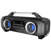 R-Music Playbox Enceintes Hifi Sans Fil Bluetooth USB Télécommande Noir